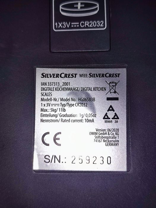 Cantar De Bucatarie SilverCrest , 5 kg , 3v