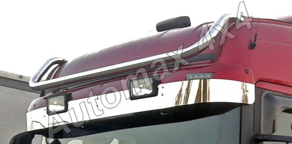 Bullbar, bara inox, suport proiectoare plafon Scania