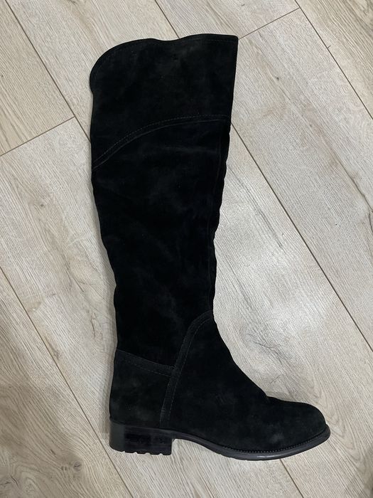 Замшевые ботфорты