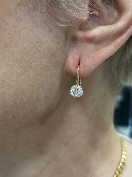 серьги с бриллиантами 2 карата