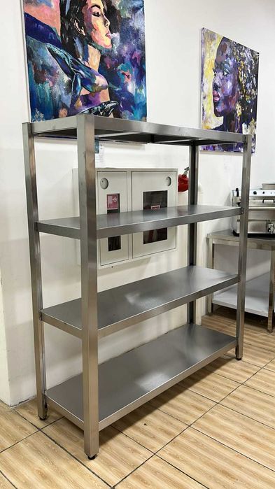 Стол разделочный, стеллаж кухонный,полки из нержавеющей стали для кафе