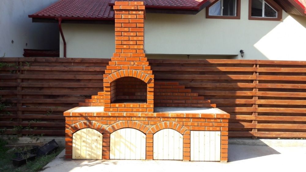 Grătar cu masa de lucru