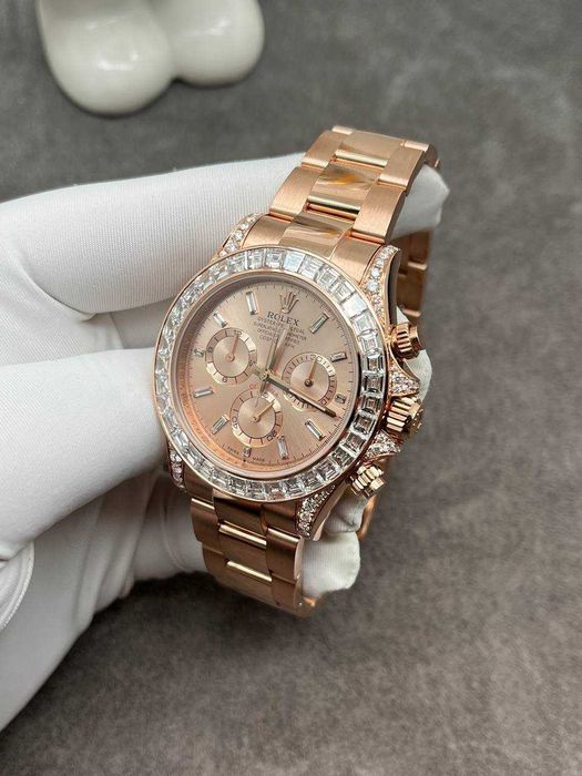Rolex Daytona 4130 пълно розово злато / каучук