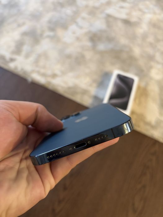 Iphone 12 pro max pacific blue , albastru