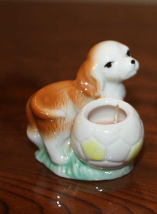 Статуэтка подсвечник щенка