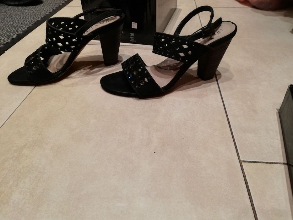 Сандали на  ток  дона пиу италански естествена кожа и камъните с сваро