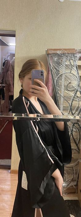 Шелковый халат для дома, для отдыха