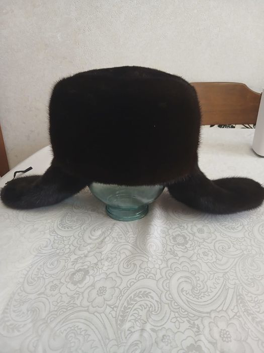 Шапка ушанка норковая