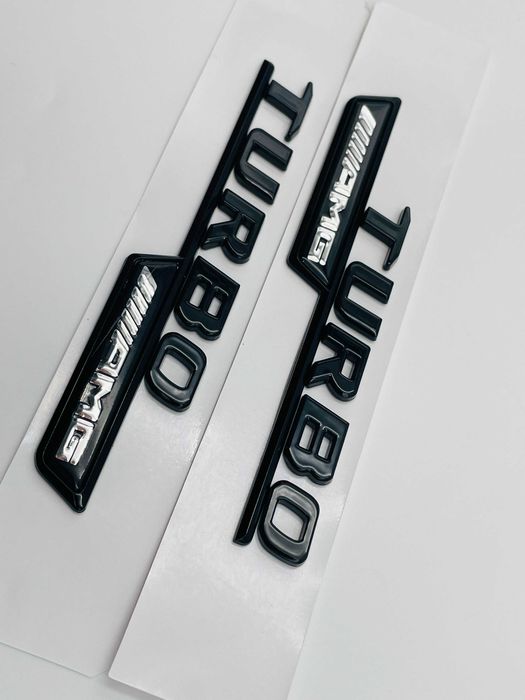Embleme Compatibile Mercedes turbo AMG negru