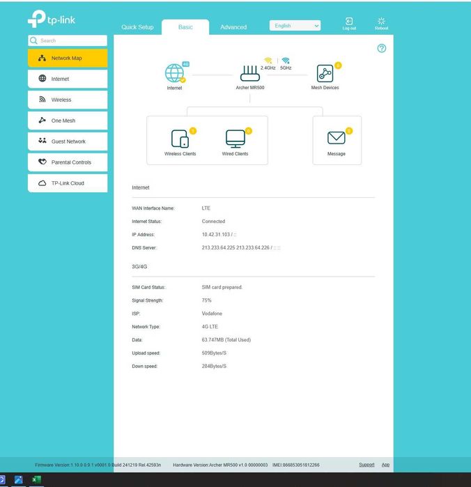 Modem Wireless TP-Link Archer MR500 4G+ Cat6 AC1200 Dual Band, MU-MIMO