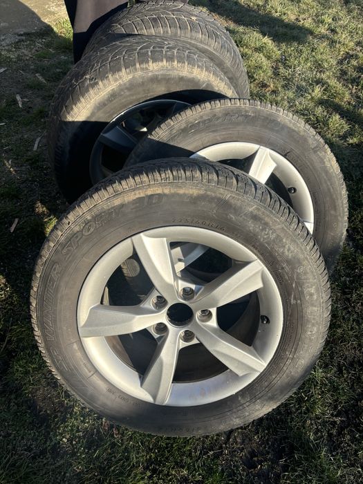 Set 4 jante aliaj 16 cu anvelope Dunlop 225/60 R16