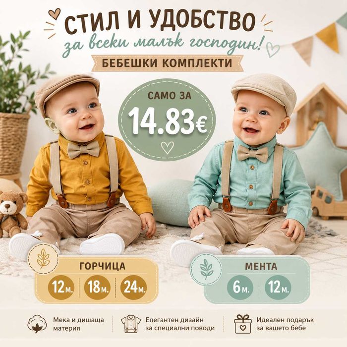 Официално облекло за момчета до 24м