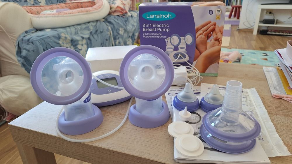 Pompă de sân electrică 2 în 1 Lansinoh