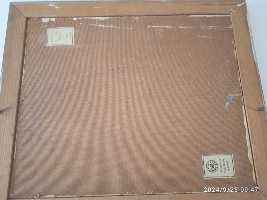 Свещници, поставка за вино- ковано желязо. Маслена картина, 54х 46 см.