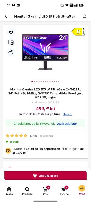 Sistem Gaming / PC Complete - RX 6600 XT / i7 4770K / 16GB RAM Premium / Monitor LG 144Hz + Periferice 120fps în GTA 5 setari MAX