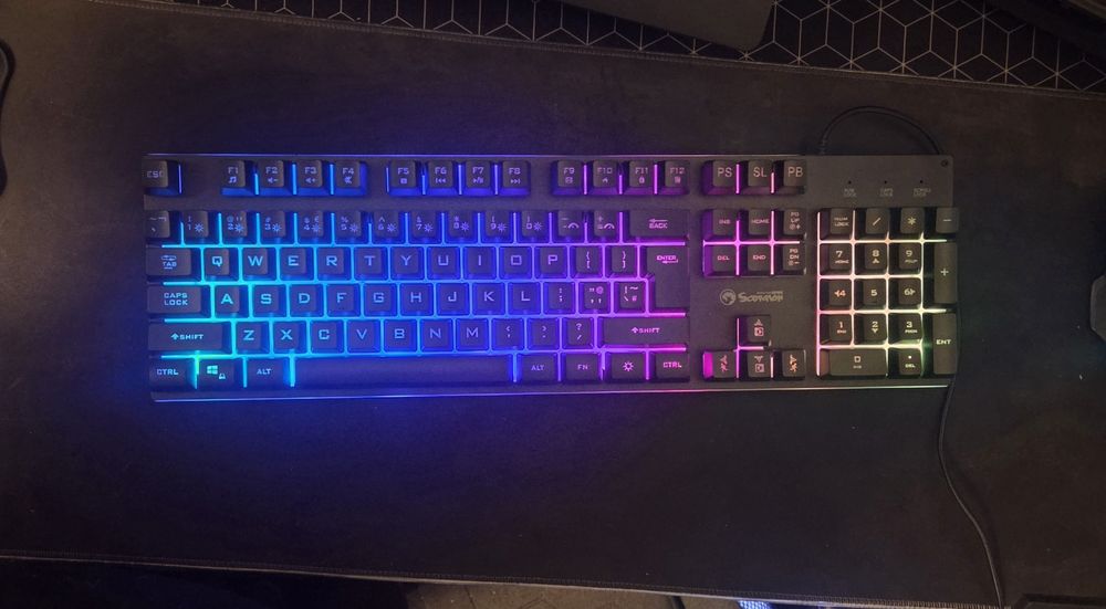 Tastatură Gaming, Marvo K604, iluminare RGB