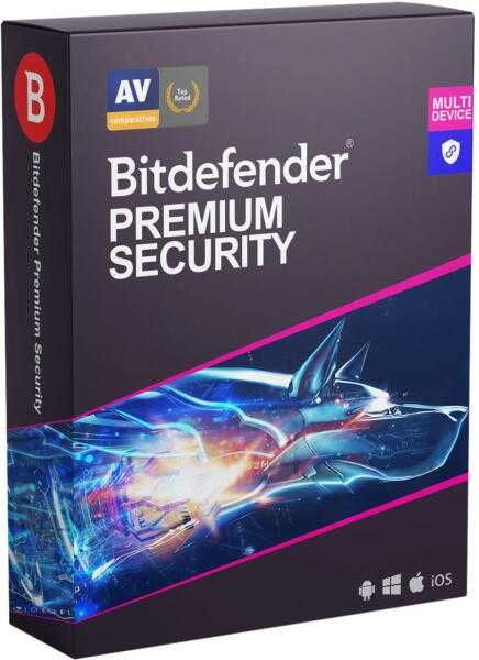 Bitdefender Premium Security cu licenta 1 an si VPN nelimitat - 5 BUC