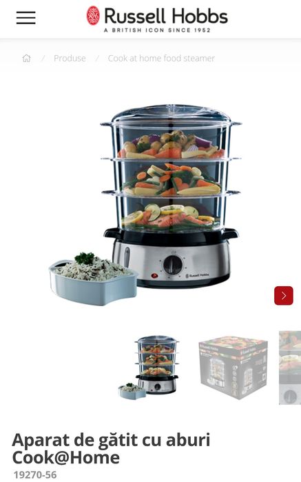 Aparat de gătit cu aburi, 10,5 litri, 1000W