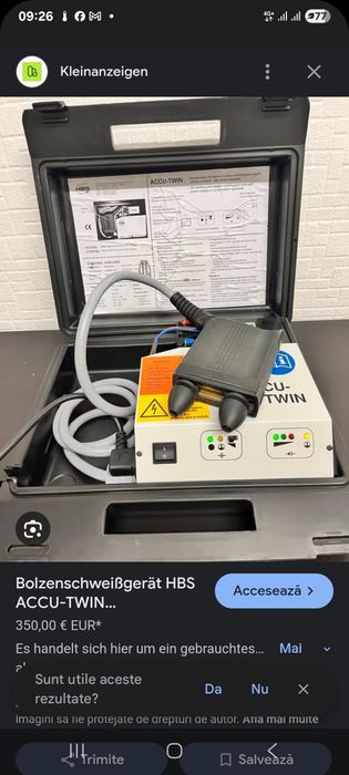 Aparat de sudura cu stifturi viterra Accu-Twin