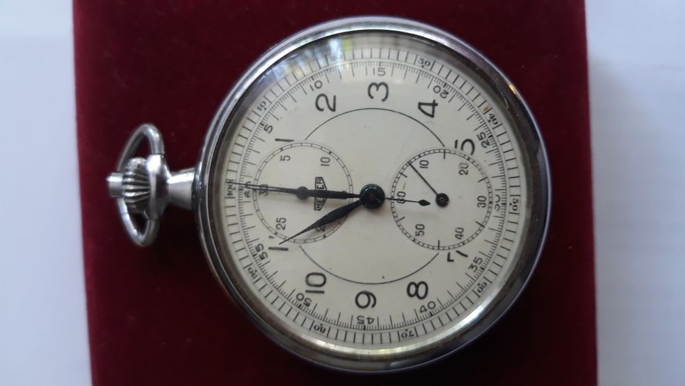 heuer ceas de buzunar cronograf