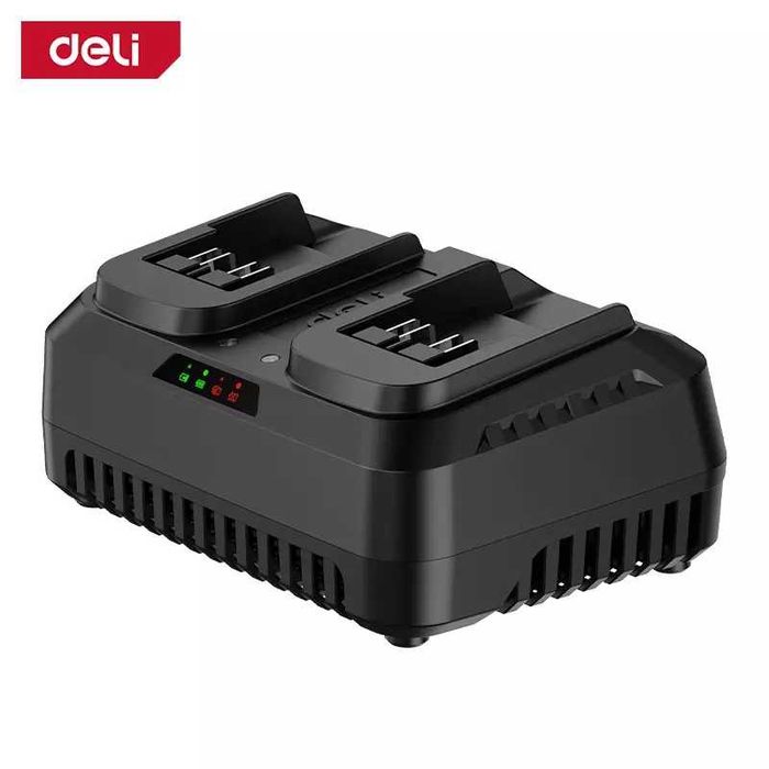 Двойно Зарядно устройство Deli за Li-Ion батерии