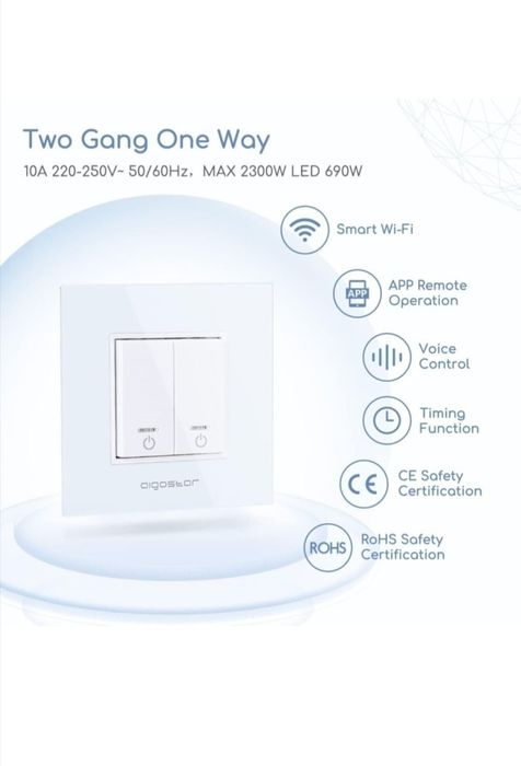 Întrerupătoare wifi cu rama din sticla