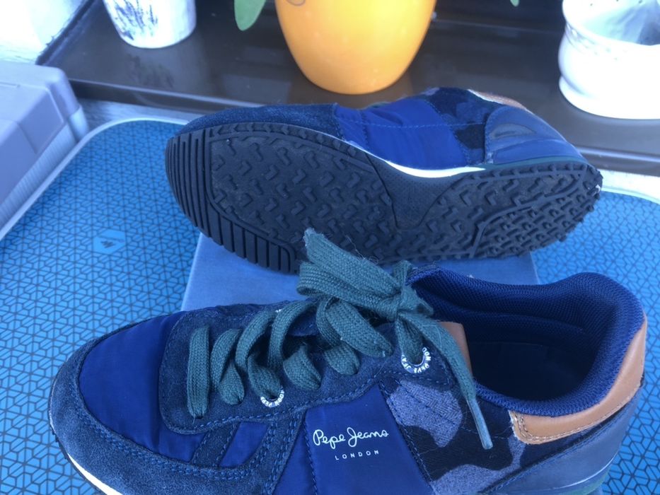 Pantofi copii Pepe Jeans marimea 35, albastru camuflaj