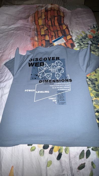 Детска тениска Button blue