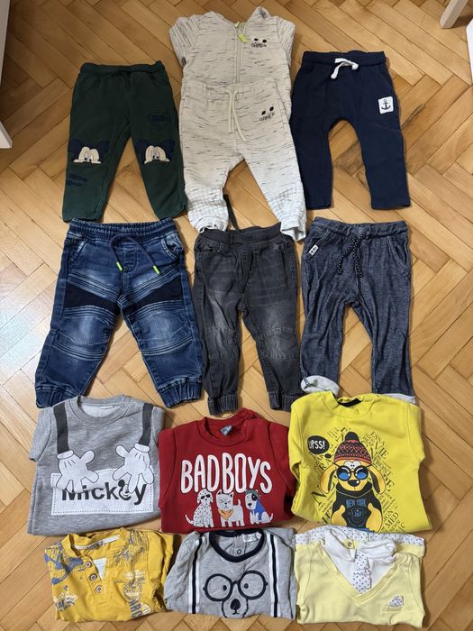 Лот 86 см момче дънки, блузи