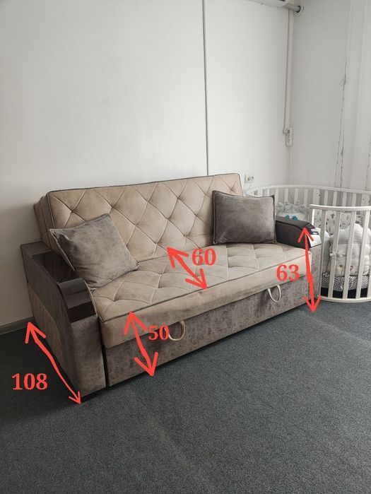 Divan, yotoq bo'ladigan divan, yumshoq mebel Диван кровать с местом дл