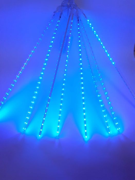 LED Пръчки 50см Бял/син Падащ Сняг 8 пръчки с опция снаждане до 8компл