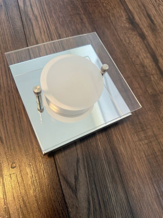 Aplica LED Eglo pentru perete și tavan Abiola crom/transparent 6W 450lm alb cald 3000K