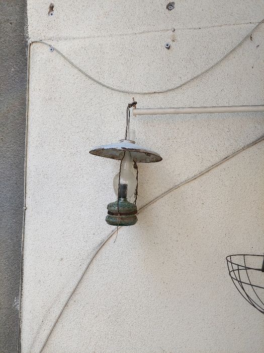 Старинна газова лампа , автентична .