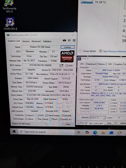 AMD Gaming- PC +Sapphire RX580 Nitro + 8GB