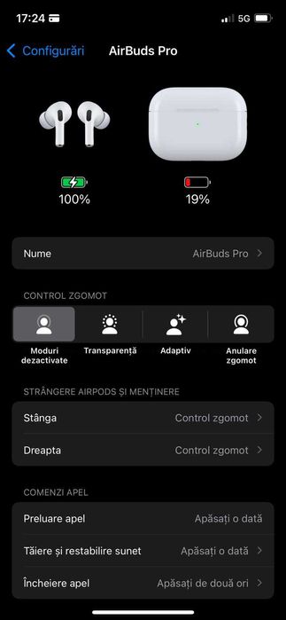 AirPods Pro 2 sigilate (ANC, Transparency mode, Adaptive)