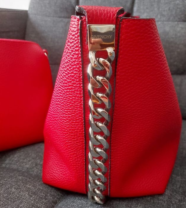 Geanta din piele rosie pentru dama Givenchy