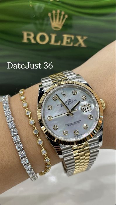 Rolex Date-Just 36 Mother of Pearl Dial ETA 3235