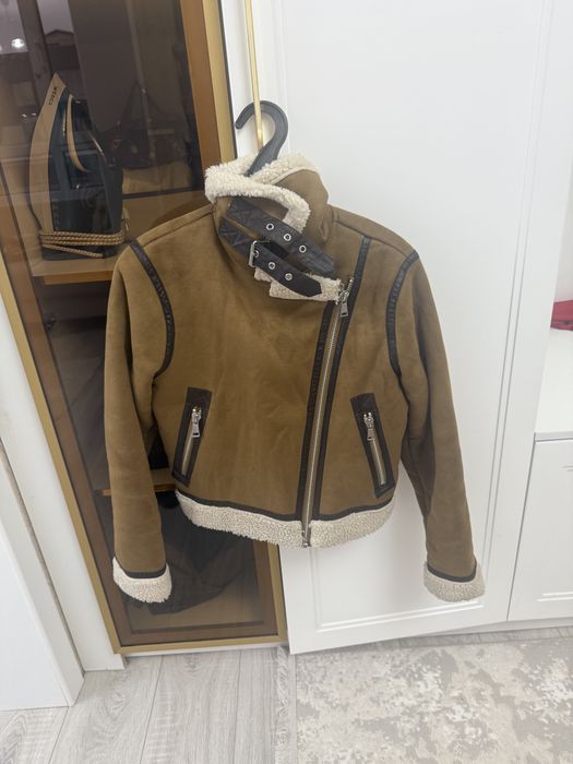 Zara дубленка женская