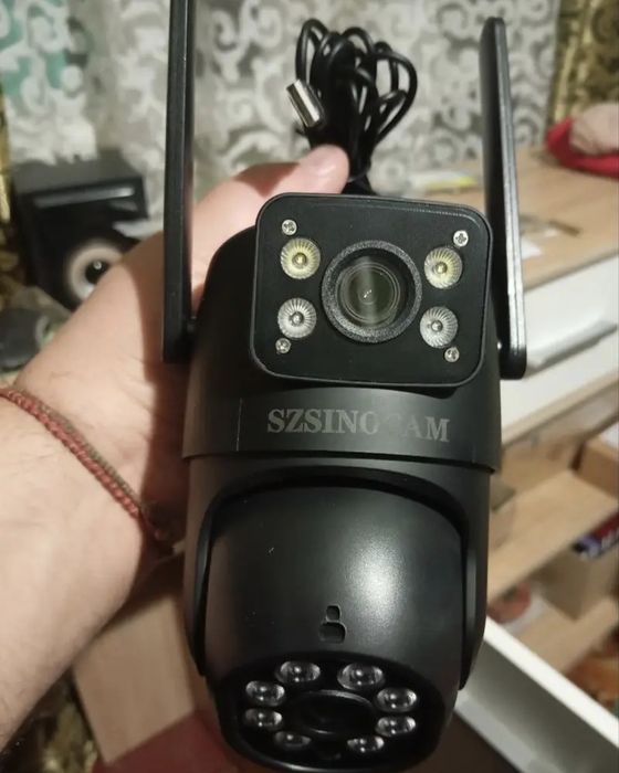 Многофункционална безжична външна охранителна камера с Wi-Fi, 1080p