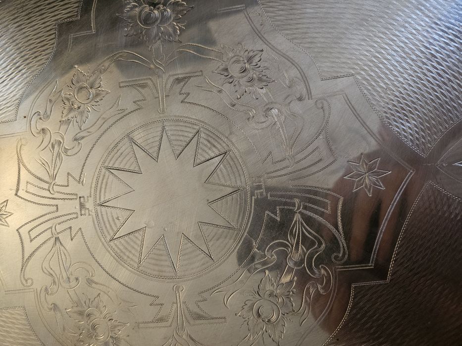 Tava alpaca argintata