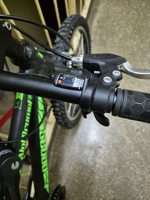Bicicleta MTB copii Pegas Mini Drumet 20 inch, Negru/Verde
