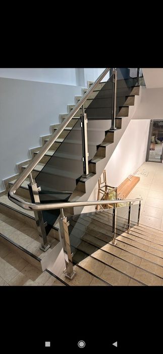 Перила стеклянные нержавейка усталари