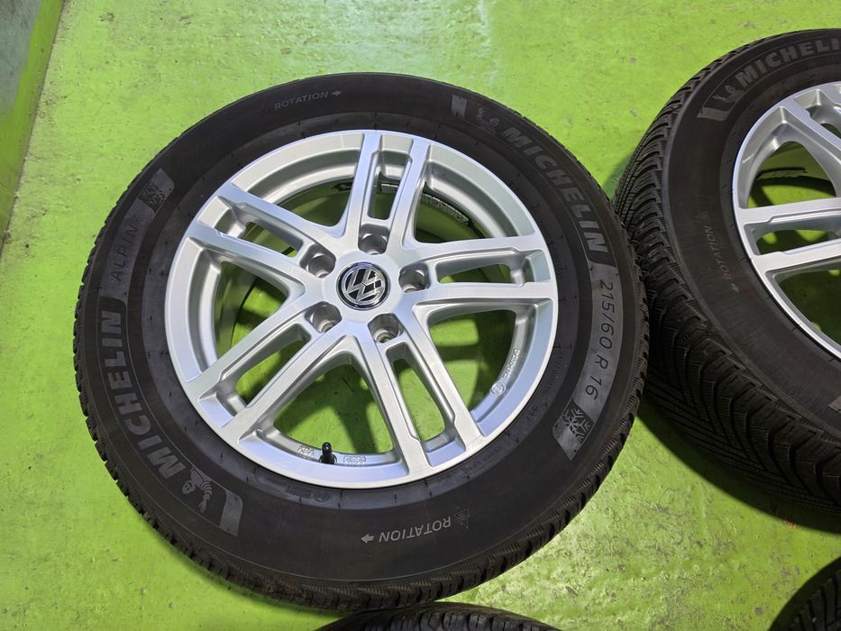 16 5x112 Vw Touran Caddy Passat B8 Skoda лети джанти 5х112 215/60/16 Michelin  зимни гуми зимен комплект