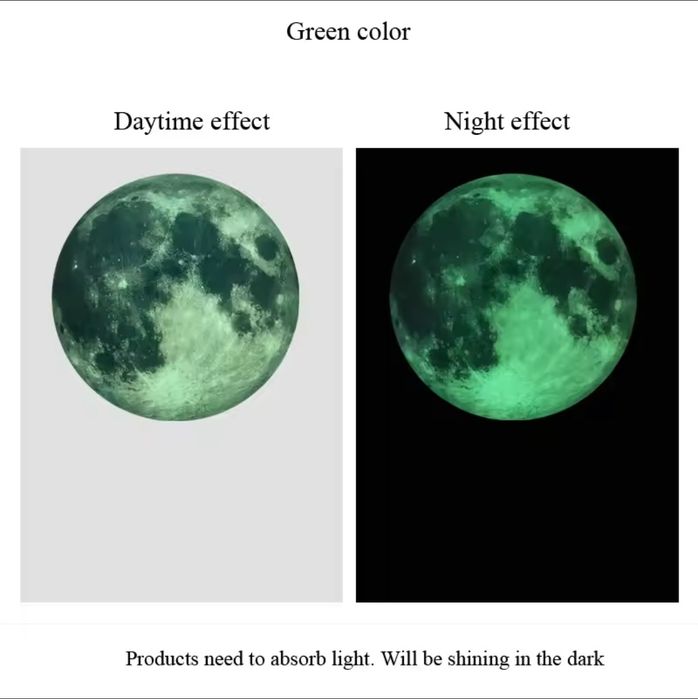 Стикер светещ-луна