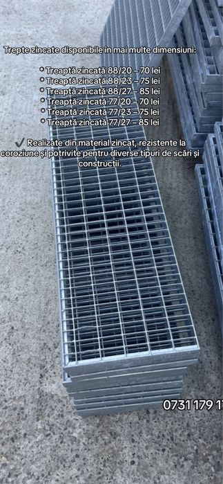 Trepte zincate galvanizate