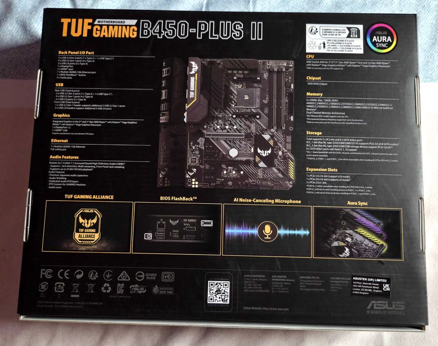 Placă bază Asus tuf gaming B450 plus2 cu acte si garantie emag.