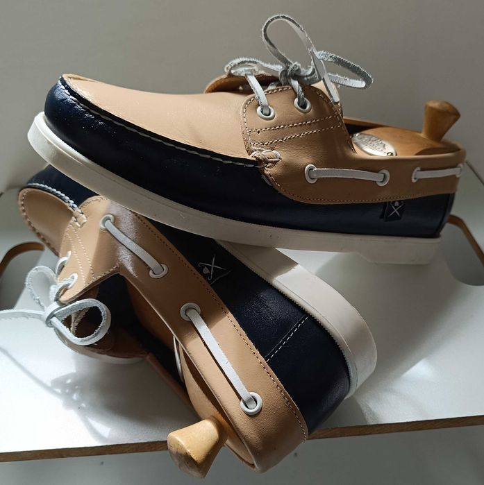 Pantofi boat 39 39.5 casual mocasini de lux Hackett London NOI piele