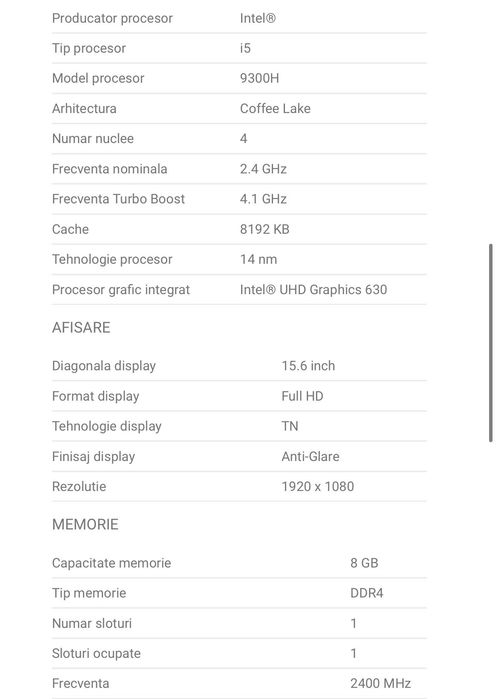 Laptop Lenovo i5