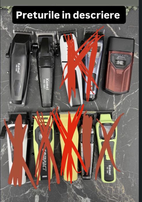 Masini de tuns wmark , kemei , mini candy , Brd pro : similar wahl , jrl , sc mrd