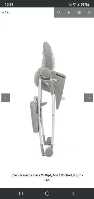 Scaun de masa jole joie multifuncțional 6 în 1